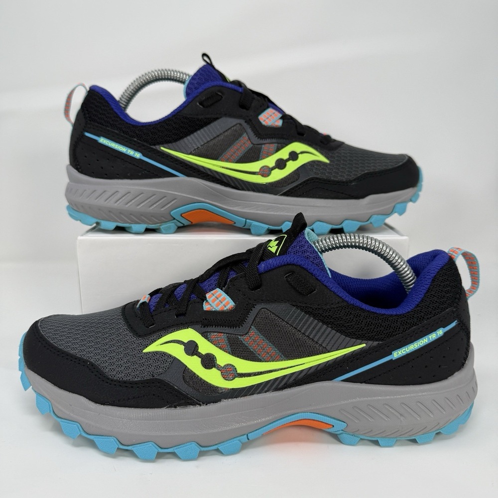 Saucony Womens‎ Excursion TR16 Size 9.5 Trail Shoes S10744-51 Black Multi Hiking